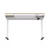 Elektra reguliuojamas aukščio stalas ActiveJet ET119W-C 140x70 cm — 1 variklis, aukštis 725–1225 mm, baltas/ąžuolas