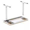 Elektra reguliuojamas aukščio stalas ActiveJet ET119W-C 140x70 cm — 1 variklis, aukštis 725–1225 mm, baltas/ąžuolas