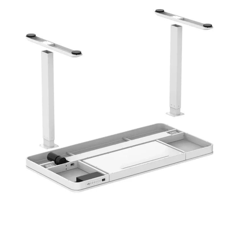 Aktyvus aukščio reguliavimo stalas ActiveJet ET119W-C 140x70 cm, eiga 50 cm, apkrova 45 kg, baltas
