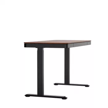 Aktyvus stalas ActiveJet ET119W-C elektrinis reguliuojamo aukščio 140x70 cm juoda/riešutas su USB-A ir USB-C prievadais