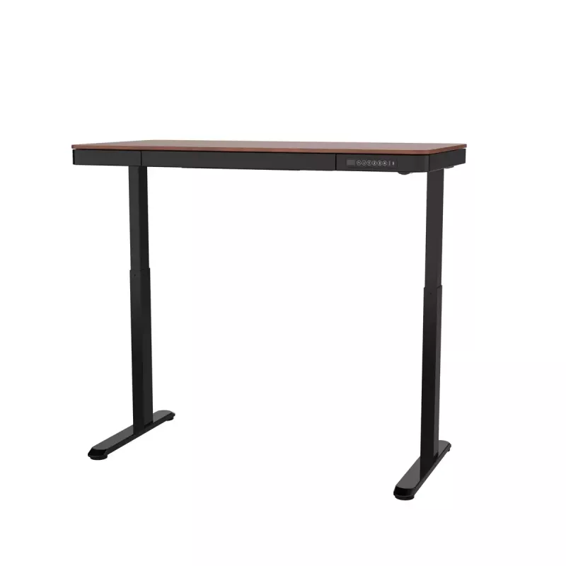 Aktyvus stalas ActiveJet ET119W-C elektrinis reguliuojamo aukščio 140x70 cm juoda/riešutas su USB-A ir USB-C prievadais