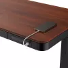 Aktyvus stalas ActiveJet ET119W-C elektrinis reguliuojamo aukščio 140x70 cm juoda/riešutas su USB-A ir USB-C prievadais