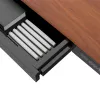 Aktyvus stalas ActiveJet ET119W-C elektrinis reguliuojamo aukščio 140x70 cm juoda/riešutas su USB-A ir USB-C prievadais