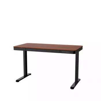 Aktyvus stalas ActiveJet ET119W-C elektrinis reguliuojamo aukščio 140x70 cm juoda/riešutas su USB-A ir USB-C prievadais