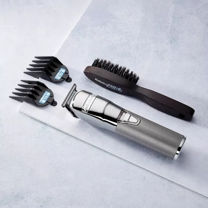 Belaidis kirpimo aparatas BaByliss PRO FX8700E chromuotas, įmontuota baterija, 120 min veikimo, 6300 RPM
