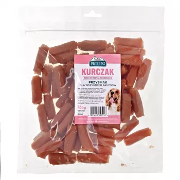 Šunų skanėstas PETITTO ryžių vamzdeliai su vištiena 500 g