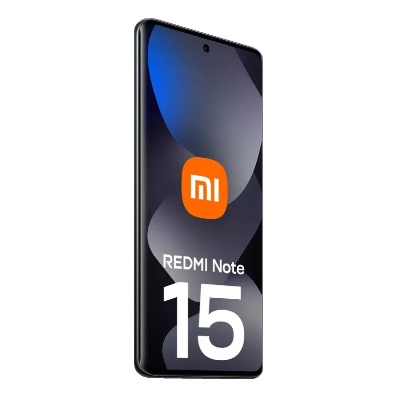 Išmanusis telefonas Xiaomi Redmi Note 15 — 6,77 colių AMOLED, 8 GB RAM, 128 GB, 6000 mAh, 108 MP, Juoda