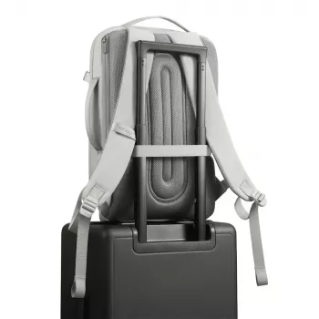 Kuprinė XDDESIGN Air P706.3219 — Pilka, 15 L, skyrius nešiojamam kompiuteriui iki 15,6 colio, užrakinamas pagrindinis užtrauktukas
