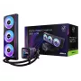 ASRock Phantom Gaming 360 LCD skysčio aušinimo rinkinys — 120 mm ventiliatoriai, LGA1700/AM5/AM4, juodas