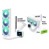 ASROCK Challenger 360 Digital ARGB White — 360 mm skysčio aušintuvas CPU, skaitmeninis ARGB apšvietimas, balta spalva