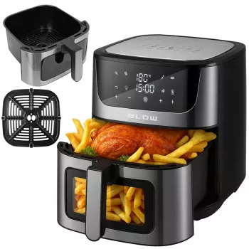 Karšto oro gruzdintuvė BLOW AIR FRYER 2500W 8L — 8 programų, 200 °C maks., LCD lietimui, 1,7 kg talpa