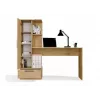 Stalo ir lentynų komplektas COSMO Oak Artisan – darbinis paviršius 115×50 cm, plotis 1430 mm, aukštis 1400 mm, gylis 500 mm, 1 stalčius