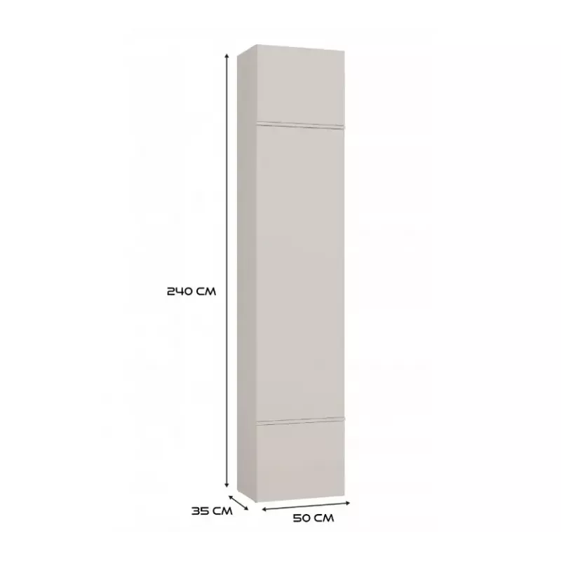 Spinta HAGA Cashmere, 3 durų, 2380×500×350 mm, medžio drožlių plokštė, laisvai pastatoma