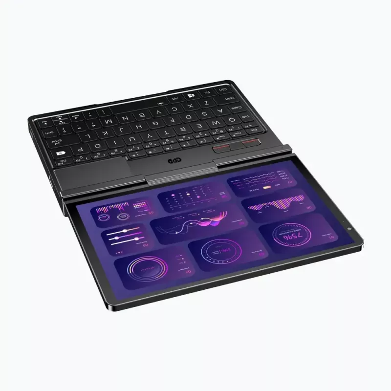 GPD Pocket 4 nešiojamas kompiuteris — AMD Ryzen 7 8840U, 8.8 colių WQXGA 2560×1600 144Hz liečiamas, 16GB DDR5, 1TB NVMe, Radeon 780M, Windows 11, LAN, pirštų atspaudų skaitytuvas, Graphite
