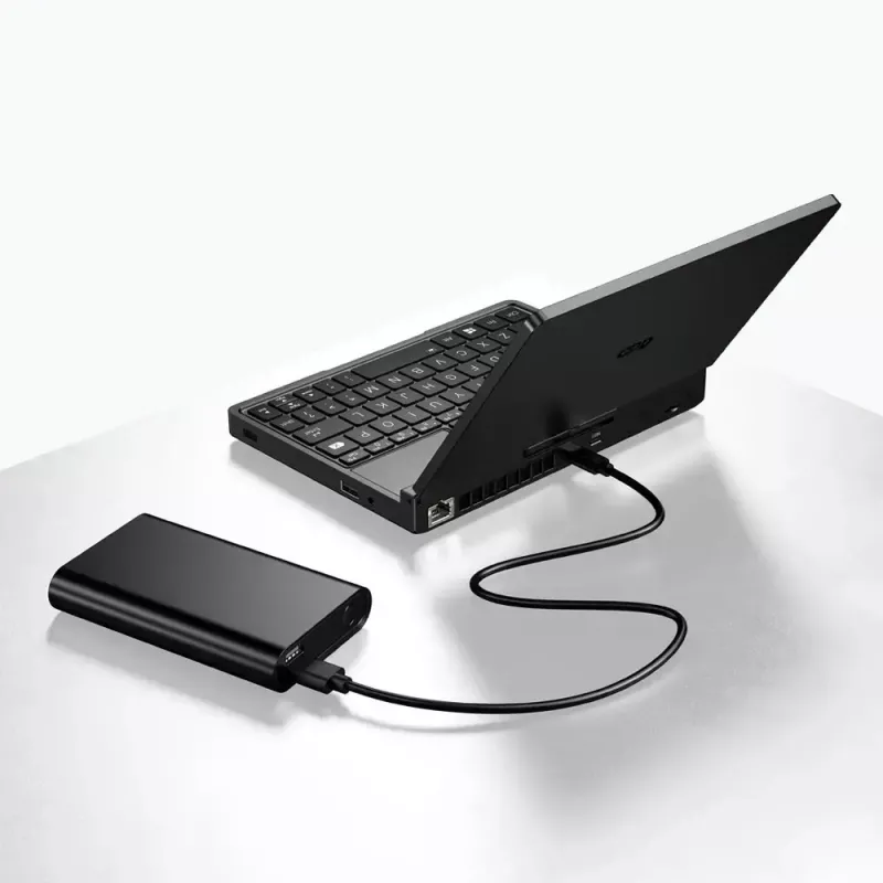 GPD Pocket 4 nešiojamas kompiuteris — AMD Ryzen 7 8840U, 8.8 colių WQXGA 2560×1600 144Hz liečiamas, 16GB DDR5, 1TB NVMe, Radeon 780M, Windows 11, LAN, pirštų atspaudų skaitytuvas, Graphite