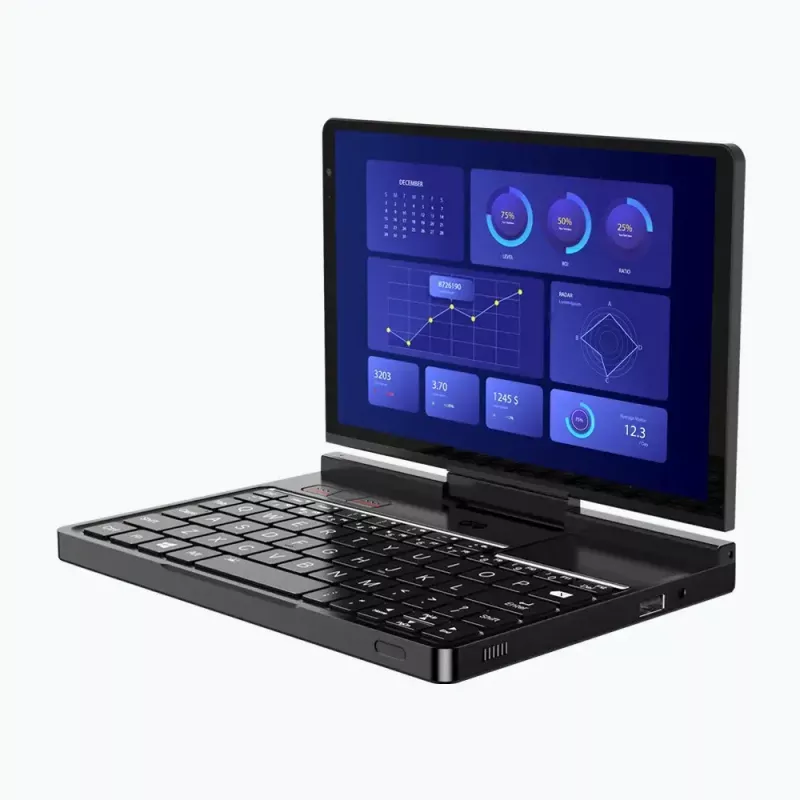 GPD Pocket 4 nešiojamas kompiuteris — AMD Ryzen 7 8840U, 8.8 colių WQXGA 2560×1600 144Hz liečiamas, 16GB DDR5, 1TB NVMe, Radeon 780M, Windows 11, LAN, pirštų atspaudų skaitytuvas, Graphite