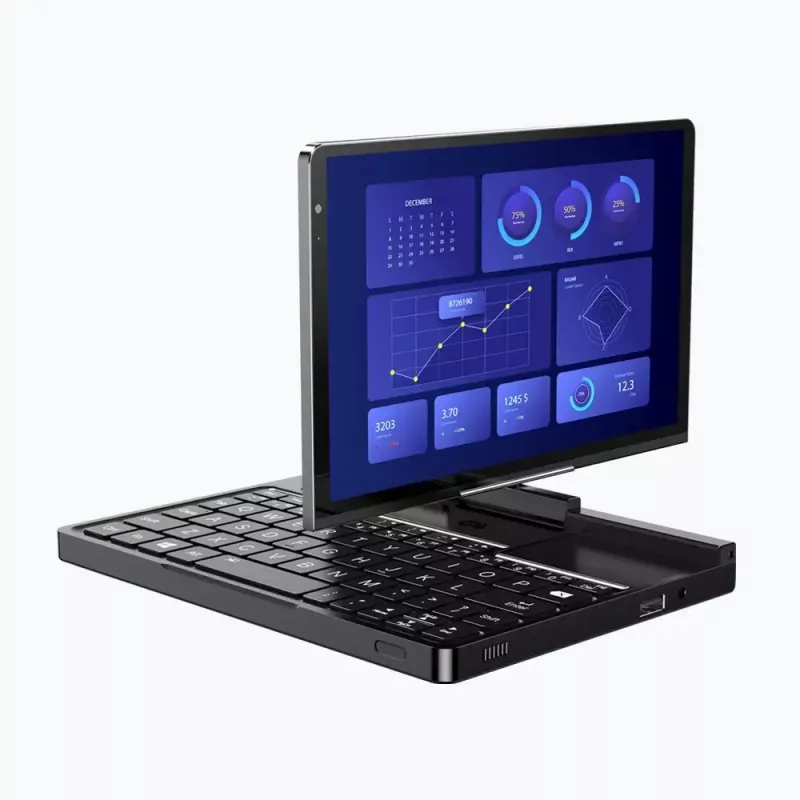 GPD Pocket 4 nešiojamas kompiuteris — AMD Ryzen 7 8840U, 8.8 colių WQXGA 2560×1600 144Hz liečiamas, 16GB DDR5, 1TB NVMe, Radeon 780M, Windows 11, LAN, pirštų atspaudų skaitytuvas, Graphite