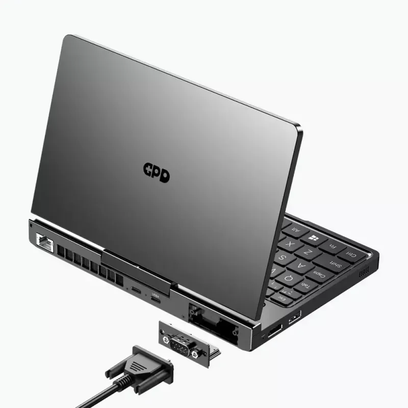 GPD Pocket 4 nešiojamas kompiuteris — AMD Ryzen 7 8840U, 8.8 colių WQXGA 2560×1600 144Hz liečiamas, 16GB DDR5, 1TB NVMe, Radeon 780M, Windows 11, LAN, pirštų atspaudų skaitytuvas, Graphite