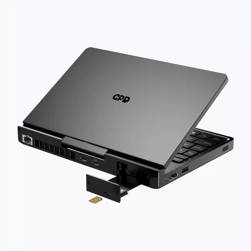 GPD Pocket 4 nešiojamas kompiuteris — AMD Ryzen 7 8840U, 8.8 colių WQXGA 2560×1600 144Hz liečiamas, 16GB DDR5, 1TB NVMe, Radeon 780M, Windows 11, LAN, pirštų atspaudų skaitytuvas, Graphite