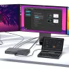 GPD Pocket 4 nešiojamas kompiuteris — AMD Ryzen 7 8840U, 8.8 colių WQXGA 2560×1600 144Hz liečiamas, 16GB DDR5, 1TB NVMe, Radeon 780M, Windows 11, LAN, pirštų atspaudų skaitytuvas, Graphite