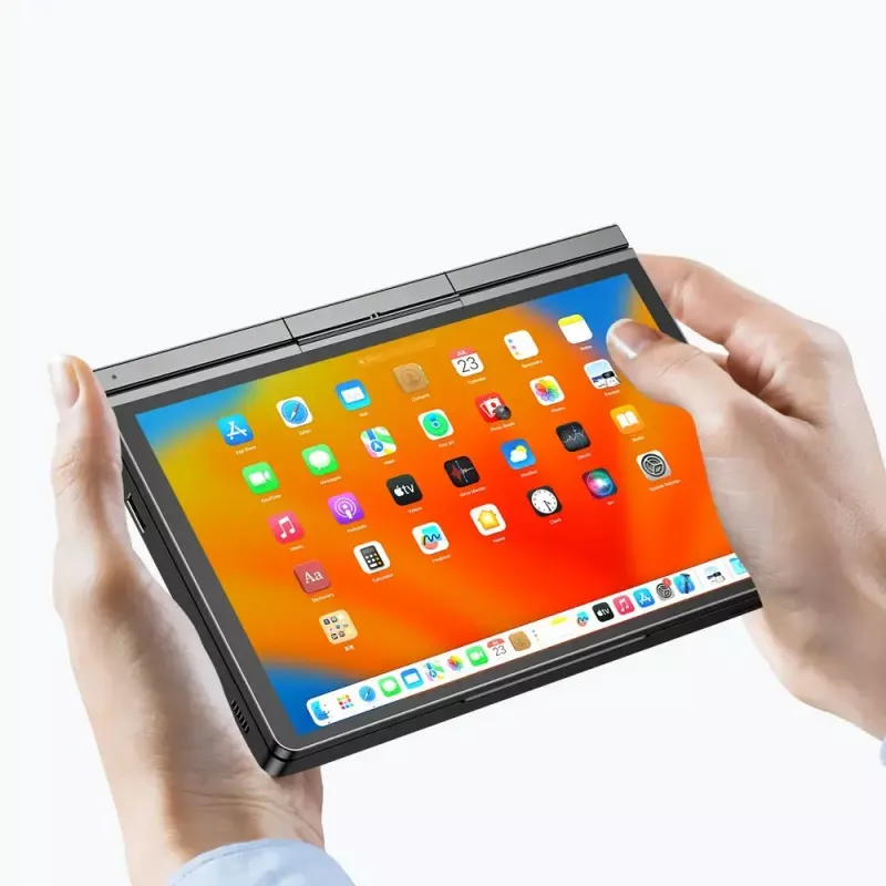 GPD Pocket 4 nešiojamas kompiuteris — AMD Ryzen 7 8840U, 8.8 colių WQXGA 2560×1600 144Hz liečiamas, 16GB DDR5, 1TB NVMe, Radeon 780M, Windows 11, LAN, pirštų atspaudų skaitytuvas, Graphite