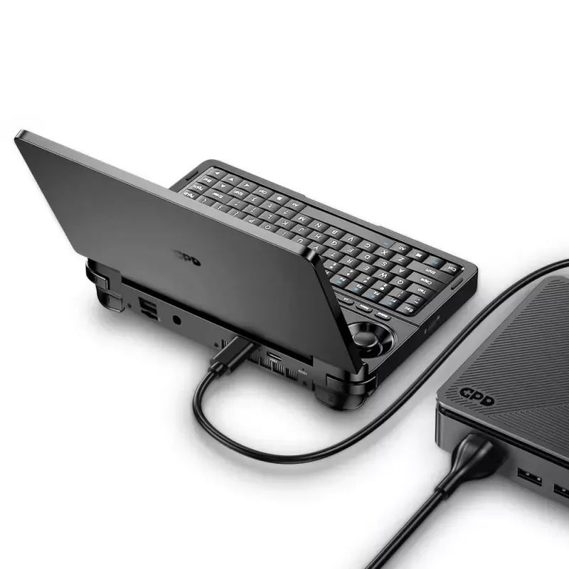 Nešiojamas kompiuteris GPD WinMini HX370 — 7 colių FHD 120Hz liečiamas, AMD Ryzen AI 9 HX370, 32 GB DDR5, 2 TB NVMe, Radeon 890M, Win 11, Juodas