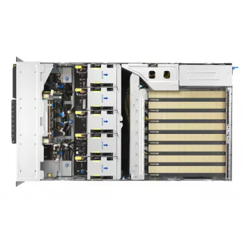 Stovo serveris ASUS ESC8000A-E13P (4U) — LGA 6096, AMD EPYC, iki 3 TB DDR5, 24 DIMM, 3200W maitinimo blokas, 10GbE