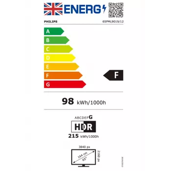 Philips 65PML9019 165,1 cm (65 coliai) 4K Ultra HD išmanusis televizorius su Wi-Fi, pilka