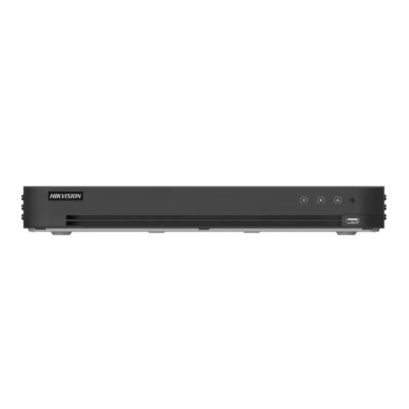 Skaitmeninis vaizdo registratorius Hikvision IDS-7216HUHI-M2/XT — 16 kanalų DVR, 4K (3840×2160), H.264/H.265, SATA HDD iki 12 TB, Gigabit Ethernet, 12 V DC