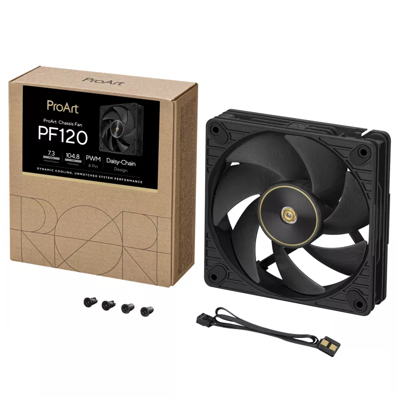 ASUS ProArt PF120 120 mm ventiliatorius, juodas, 1 vnt.