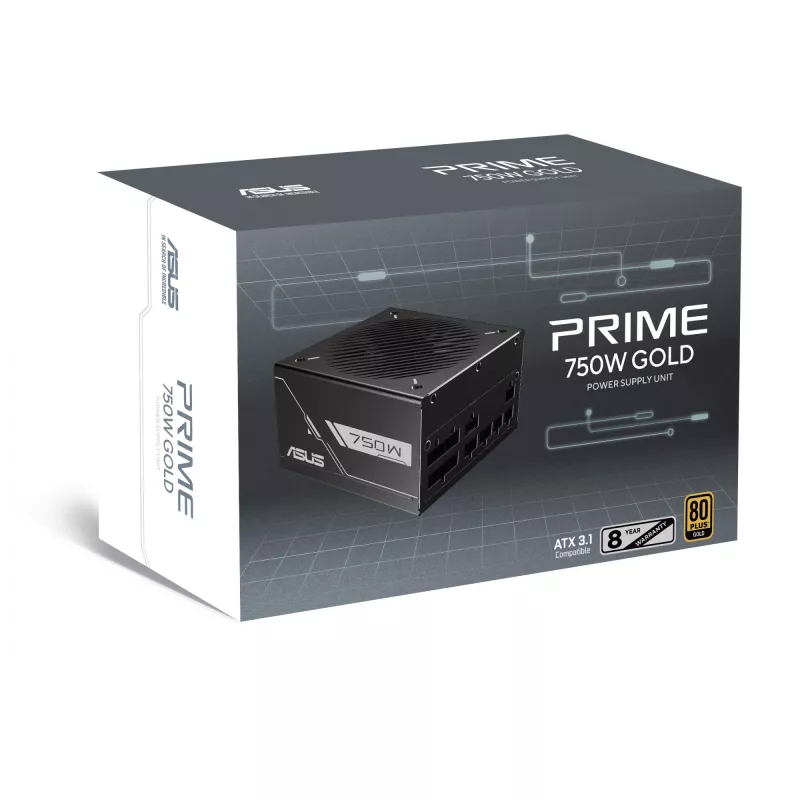 Maitinimo blokas ASUS Prime-750G 750 W 20+4 pin ATX 80 PLUS Gold juodas