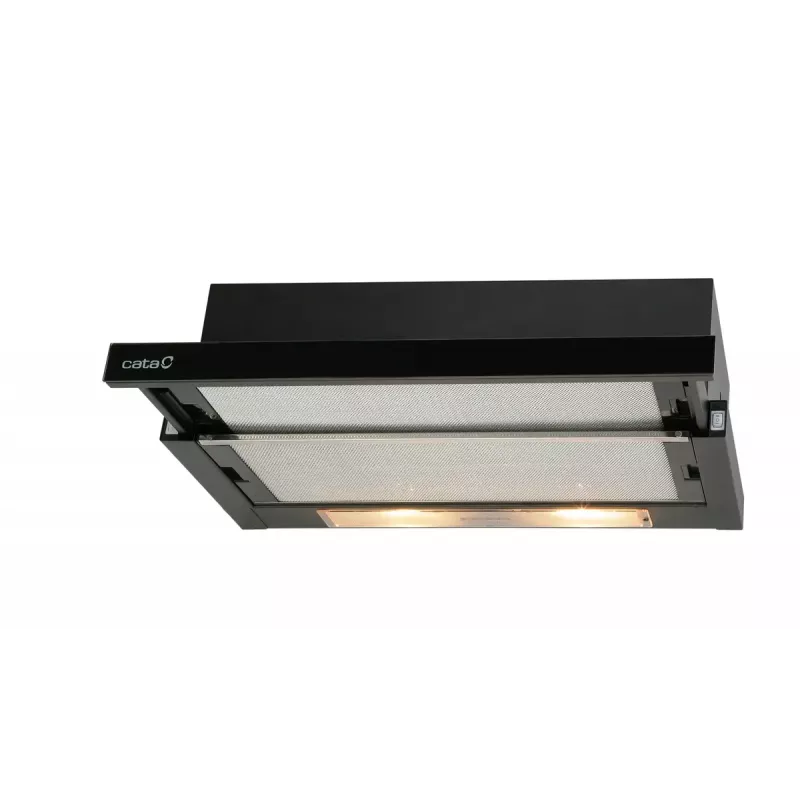 Pusiau įmontuojamas (ištraukiamas) gartraukis CATA TF 2003 GBK, 600 mm, 340 m³/h, juodas