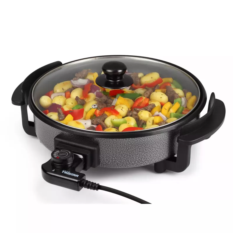Grill keptuvė Tristar PZ-2963 daugiafunkcinė apvali juoda 30 cm