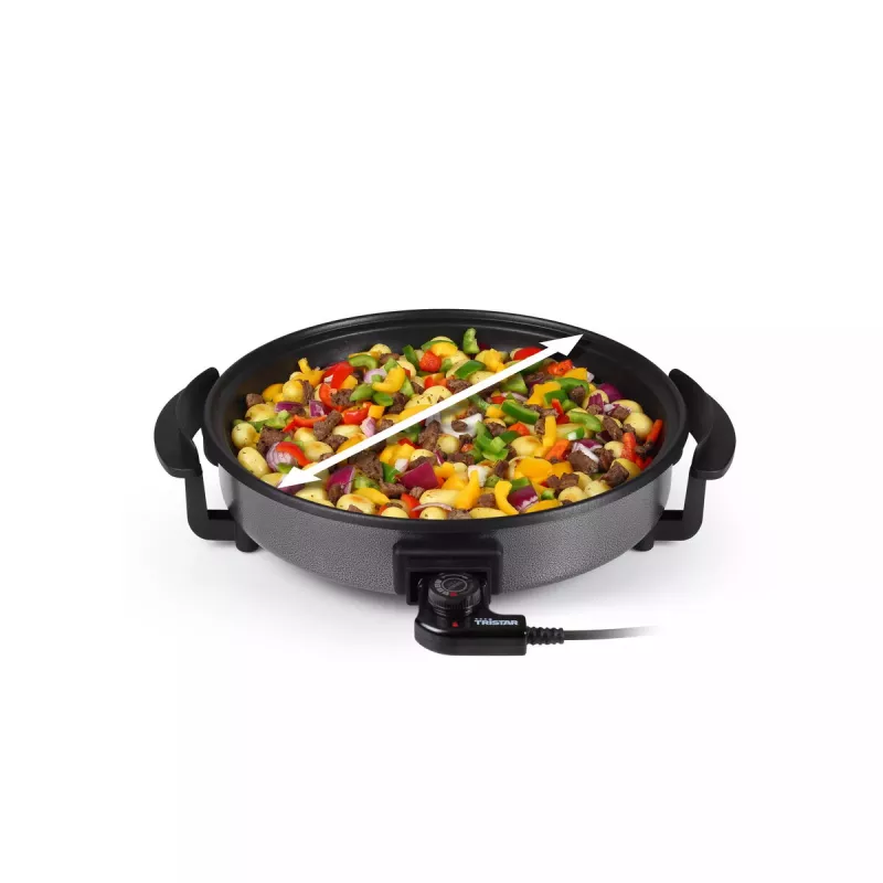 Grill keptuvė Tristar PZ-2963 daugiafunkcinė apvali juoda 30 cm