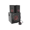 Garsiakalbių rinkinys GENESIS Helium 610BT 2.1, 60 W RMS, Bluetooth, laidinis, raudonas/juodas, kompaktiškas žemų dažnių garsiakalbis
