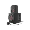 Garsiakalbių rinkinys GENESIS Helium 610BT 2.1, 60 W RMS, Bluetooth, laidinis, raudonas/juodas, kompaktiškas žemų dažnių garsiakalbis