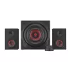 Garsiakalbių rinkinys GENESIS Helium 610BT 2.1, 60 W RMS, Bluetooth, laidinis, raudonas/juodas, kompaktiškas žemų dažnių garsiakalbis