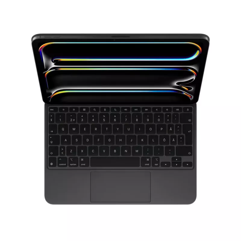 Apple Magic Keyboard QWERTY švedų juoda belaidė su jutikliniu kilimėliu