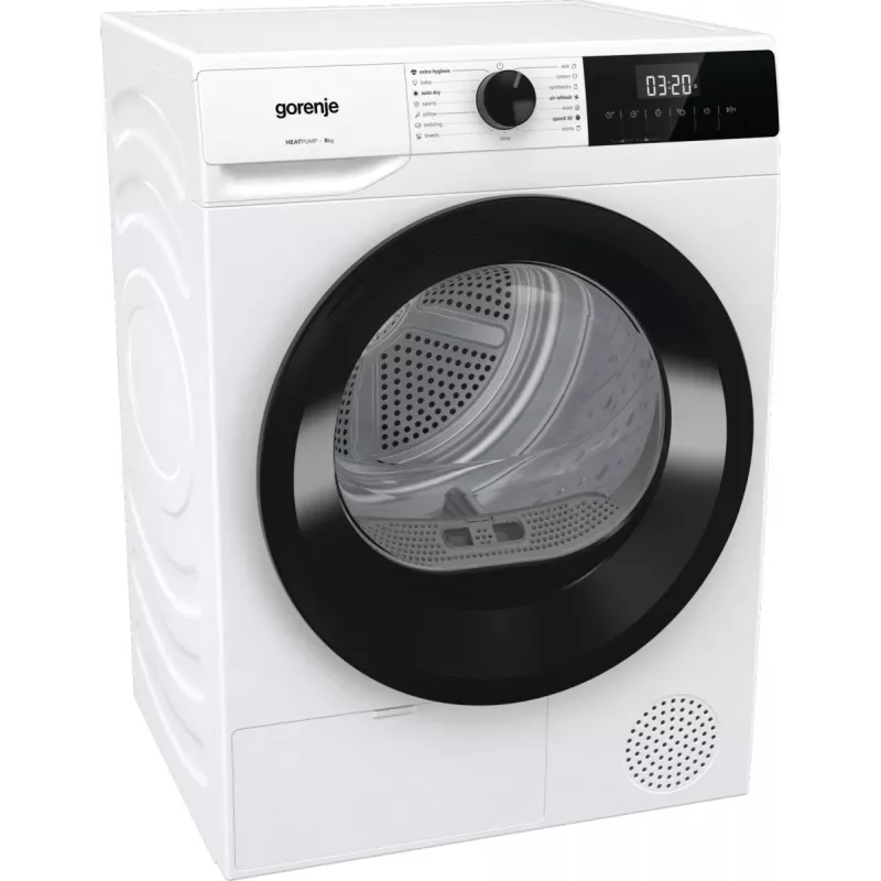 Džiovinimo mašina Gorenje DHNE82 BK040, laisvai pastatoma, šilumos siurblio, 8 kg, balta