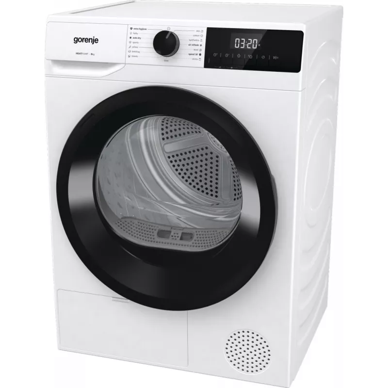 Džiovinimo mašina Gorenje DHNE82 BK040, laisvai pastatoma, šilumos siurblio, 8 kg, balta