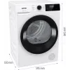 Džiovinimo mašina Gorenje DHNE82 BK040, laisvai pastatoma, šilumos siurblio, 8 kg, balta