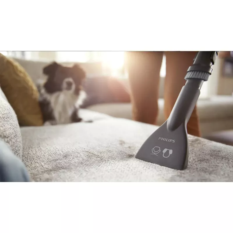 Cilindrinis dulkių siurblys Philips 5000 serijos XD5123/10 — 900 W, 4 L dulkių maišas, HEPA ir Micro filtras, kietoms grindims ir kilimams