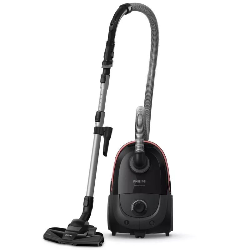 Cilindrinis dulkių siurblys Philips 5000 serijos XD5123/10 — 900 W, 4 L dulkių maišas, HEPA ir Micro filtras, kietoms grindims ir kilimams