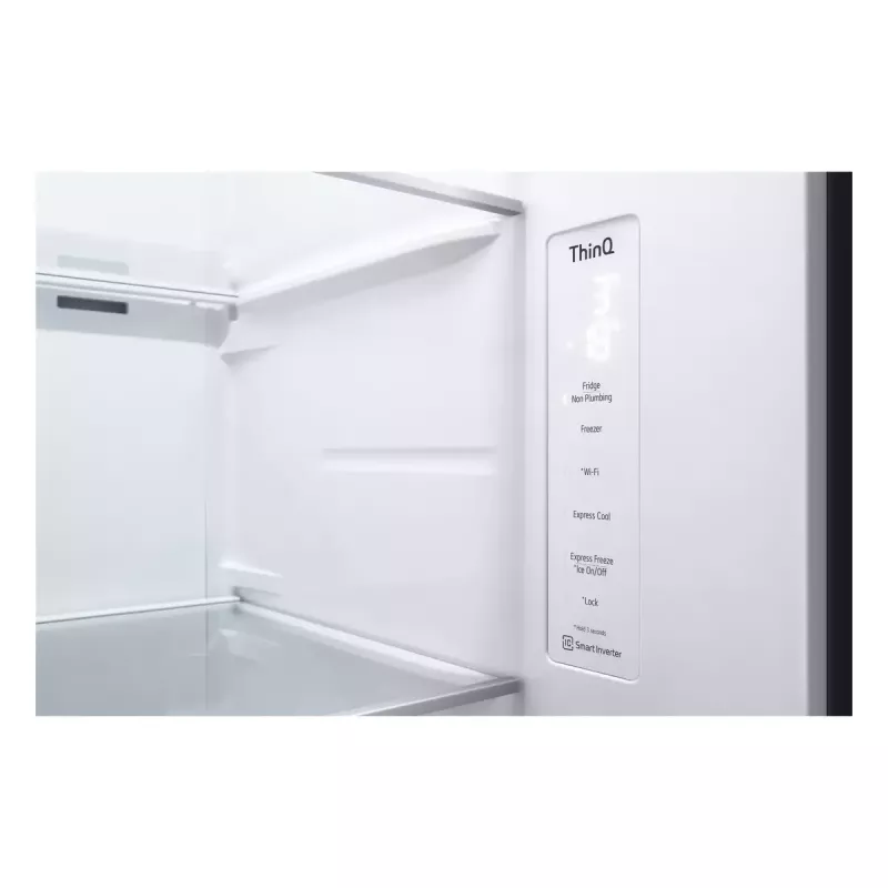 Šaldytuvas šalia šaldiklio LG GSGV81PYLL, 635 L bendras, šaldytuvas 416 L, šaldiklis 219 L, metalinis sidabras