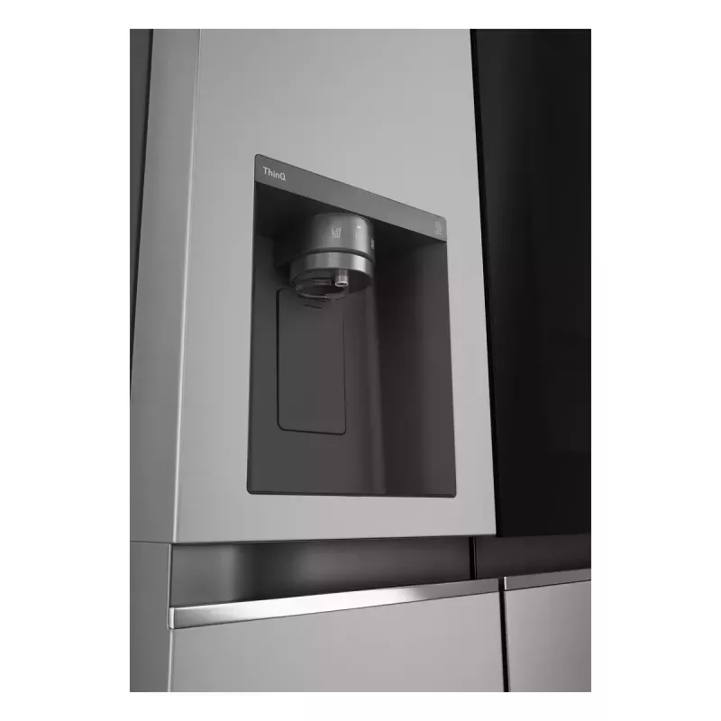 Šaldytuvas šalia šaldiklio LG GSGV81PYLL, 635 L bendras, šaldytuvas 416 L, šaldiklis 219 L, metalinis sidabras