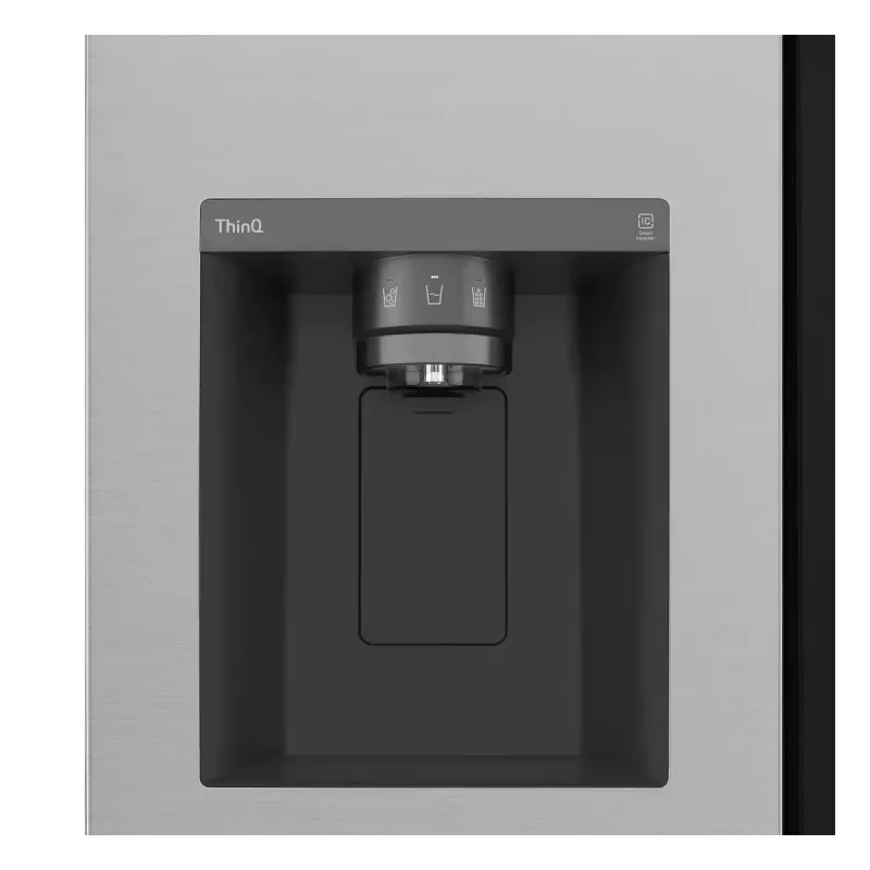 Šaldytuvas šalia šaldiklio LG GSGV81PYLL, 635 L bendras, šaldytuvas 416 L, šaldiklis 219 L, metalinis sidabras