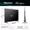 Televizorius Hisense 75A6Q 190,5 cm (75 col.) 4K Ultra HD Smart TV Wi-Fi juodas