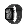 Išmanusis laikrodis Apple Watch Series 11 GPS 42 mm juodas aliuminis korpusas su juoda Sport juosta M/L