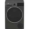 Džiovinimo mašina BEKO B5T89243M – laisvai pastatoma, priekinio pakrovimo, su šilumos siurbliu, 9 kg, juoda, 598×672×846 mm