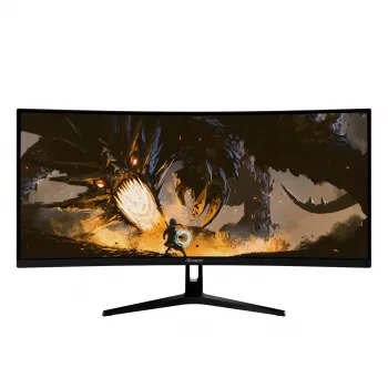 34 colių lenktas monitorius Arozzi Nova – 34 colių (86,4 cm), 3440×1440, 21:9, VA LED, 1 ms, VESA, įmontuoti garsiakalbiai, juodas